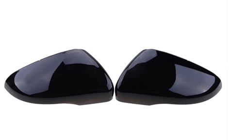 Auto Spiegelkappen Für G&olf 6 Für MK6 Für G&TI R Für G&TD 2008-2011 2012 2013 Rhyming Glänzend Schwarz Spiegel Rückspiegel Abdeckung Flügel Seite Kappe Auto Zubehör Rückspiegelkappe(Mirror Cover Righ