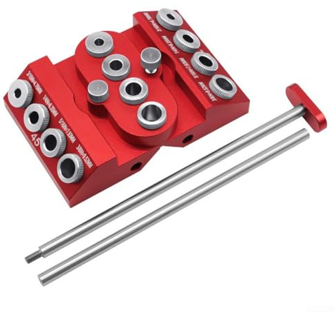 Aluminum Alloy 30-45-90 Degree Angle Drill Guide Jig With Adjustable Holes For Woodworking DIY Projects