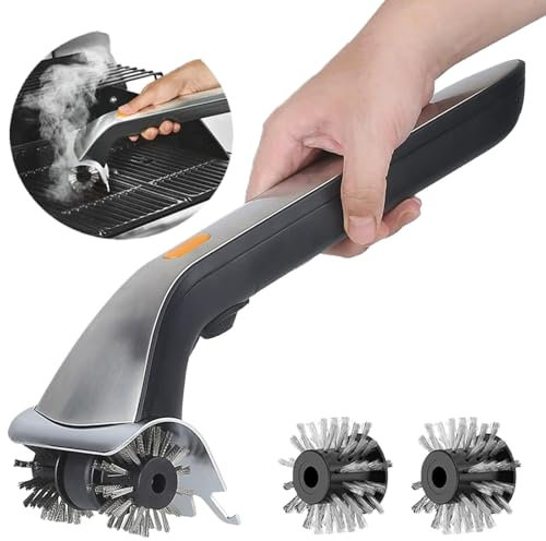 FVPJUXSG Cepillo De La Parrilla Eléctrica: Cepillo De Parrilla Recargable Inalámbrico, Cerdas De Acero Inoxidable, Limpiador De Parrillas con Raspador para La Parrilla Al Aire Libre