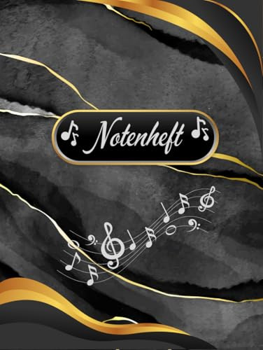 Notenheft Geige Notenbuch Cello Violine Musikunterricht Bratsche Notenlinienheft Große Lineatur Geigenunterricht Anfänger Violoncello Kontrabass ... da Gamba Notensysteme Musiker Rebec 02B05