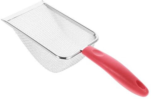 INOOMP Pala Di Sabbia Per Vagliare Bombardamento Conchiglia Filtro Ragazzo Sorseggiare Con Pala Di Guscio Per La Spiaggia Conchiglie Pettinare La Spiaggia Pala a Rete Pp Rosso