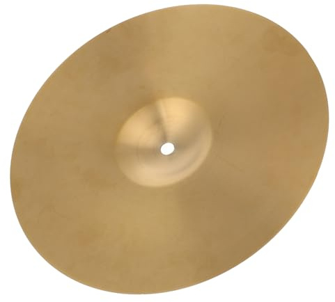 iplusmile Platillo Crash de Batería de Metal Dorado para Batería de Jazz Sonido Profesional y Material Resistente, Adecuado para Estilos de Música Rock