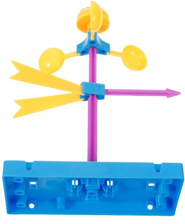 Abaodam Diy Wind Vane and Anemometer Wind Speed Meter Toy Kit for Kids, Educational Science Experiment Project Set, Plastic Assemble Toy for Boys and Girls Birthday and Stem Learning