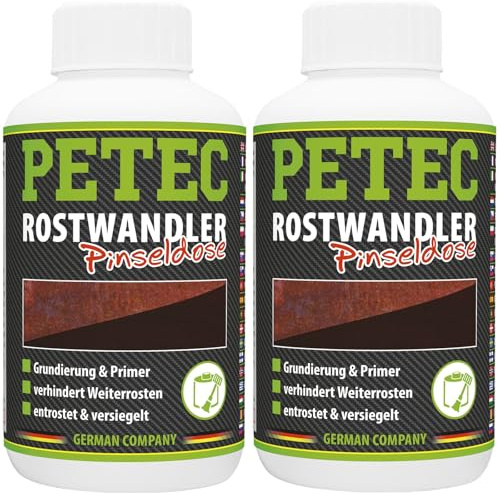 PETEC 2x 70042 Rostumwandler (250 ml) | 70042, Rostwandler Pinseldose
