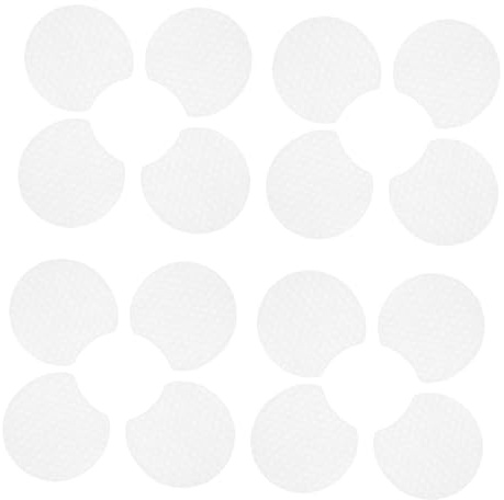 Veemoon 900 Stück Halbrunde Make Up Entferner Pads mit Perlentextur Einweg Vliesstoff Gesichtspads Praktische Kosmetikpads mit Passendem Größendesign für Frauen und Mädchen