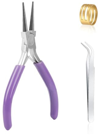 Juego de alicates de joyería, kit de herramientas para hacer joyas, alicates de punta redonda, cortador de alambre, alicates de joyería, herramientas de manualidades para abalorios, joyas, collares