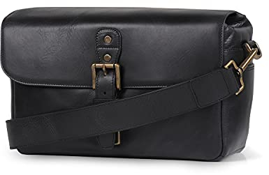 MegaGear Torres Kameratasche - Kuriertasche aus echtem Leder für Spiegellose, Sofortbild- und DSLR Kameras