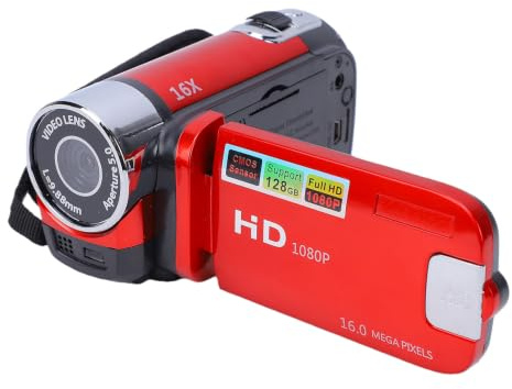 Topiky HD Digital Video Camera Camcorder,Tragbarer Vlogging Kamera Recorder 1080P 16MP 2,7 Zoll 270 Grad Drehung LCD Bildschirm 16X Digitalzoom DV Camcorder Unterstützung Selfie & Serienaufnahmen