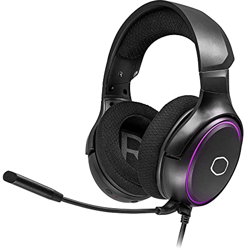 Cooler Master MH650 RGB Gaming Headset with Virtual 7.1 Surround Sound - Cross-Platform Compatible with 50mm Neodymium Audio Drivers, Ultra-Clear Boom Mic and Portable Frame - USB Type A, Black