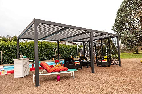 Pergola Bioclimatique 21.52m² Gris Anthracite - PER36M60BI