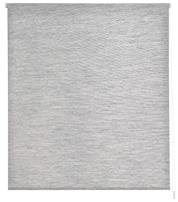 Estoralis | BRAN | Modernes Design-Rollo | Lichtdurchlässig Stoff | Farbe - Hellgrau | 110 x 180 cm (Breite/Höhe) Stoffgröße 107 x 175 cm | Rollos für Fenster und Türen