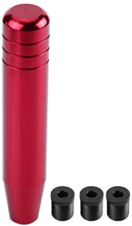 DEWIN Pomo de Cambio de Marchas, Aluminio Pomo de Cambio de Marchas Aleación de Aluminio Universal Perilla de Cambio de Marchas Manual del Coche Palanca de Cambio 18cm (Rojo)
