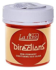 2 x New La Riche Directions - Tintura semi-permanente per capelli, 88 ml, arancione fluorescente