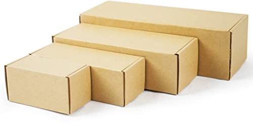 BBGS Umzugskartons Gewellt Karton Versandkartons, 200 Stück Kleines Paket Briefkästen, Lang Sich Verengen Braun Versandkartons Verpacken für Geschäft, Posten, Aufbewahren Oder Verschenken