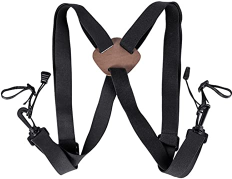 QOTSTEOS Courroie Appareil Photo, Harnais de jumelles pour photographe en forme de X, Sangle de harnais binoculaire, Caméra épaule Double Sangle Harnais Réglable(Noir)