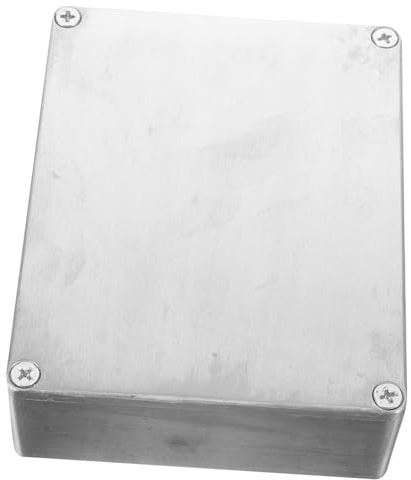 Aluminiumgehäuse für Gitarrenpedal, Silber, Robustes Stomp | Organizer für Live und Home, Einfache Stilvolle Optik, Reiseetui für Elektrische Zahnbürste