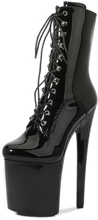 Große Größe Pole Dance Schuhe 20 cm Super High Heel Ritter Stiefel Nachtclub Bühne High Heel Stiefel Stiletto Stiefel