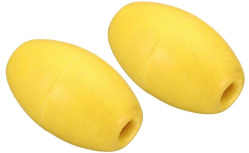 PATIKIL 5.51 x 3.54 Rope Float Buoy, 2 Pcs 570g Deep Water Floats Rope Float Buoy Great for Trail Markers Dock Floats Kayak Boats Swimming Pool, Yellow