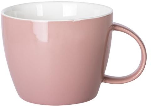 Elegante taza de café rosa para sopa, taza de sopa gigante, taza de helado extragrande, bonita taza de café de cerámica para oficina en casa y dormitorio, para ella, novia, mamá, mejores hermanas