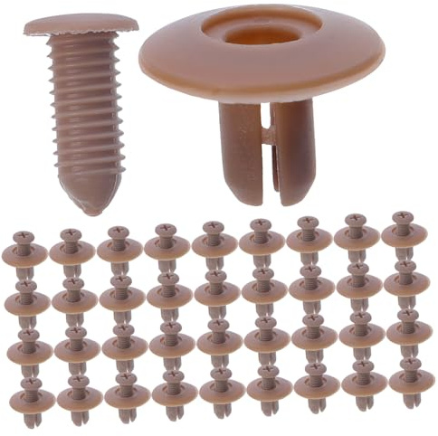 Clip di Fissaggio Paraurti Auto a Espansione 50 Pezzi Plastica Beige