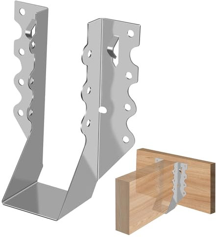 (30-Pack) Calvana 2x6 Steel Joist Hangers, 20 Gauge Double Shear Face Mount Rafter Brackets for Wood, Hurricane Ties for Rafters and Deck Brackets, for Pergola Hardware, Floors, Decks, Ceilings