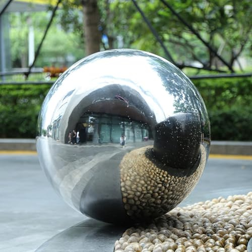 DuiXinn 16 Garden Gazing Ball 201 Stainless Steel Metal Balls Mirror Polished Hollow Ball For Home Garden Patio Lawn Outdoor And Indoor Decorative