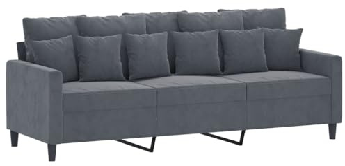 Willood 3-Sitzer-Sofa Dunkelgrau 180 cm Samt
