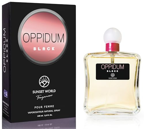 Oppidum Black - Compatible avec Black Opium. Eau De Cologne Intense 100 ml, Parfum Pheromone pour Femme, Parfum Generique