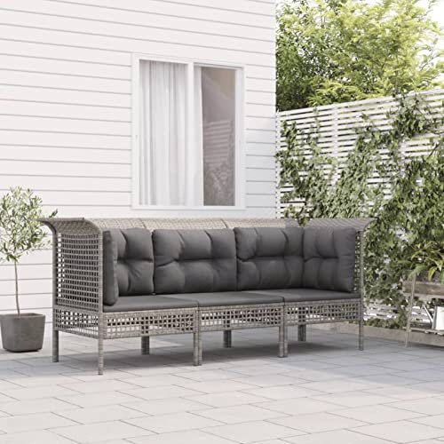 Fasba 3-TLG. Gartenlounge, Balkonlounge, Gartensofa, Terrassensofa, Loungesofa Outdoor, Loungemöbel Garten Rattan, Terrassen sitzmöbel, Gartenmöbel Set Rattan wetterfest/ 3187474