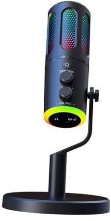 Luwecf Computer Microphone Omnidirectional Condenser Noise Cancellation Condenser for PC