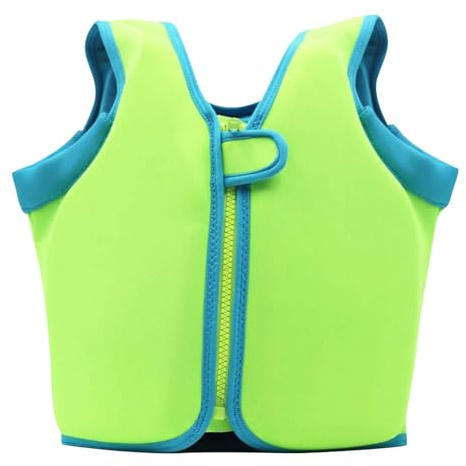 Kinder Mädchen Junge Schwimmlernweste, Schwimmhilfe Schwimmen Jacket für Kleinkinder schwimmweste mit flügel Grün 6-9 Jahre