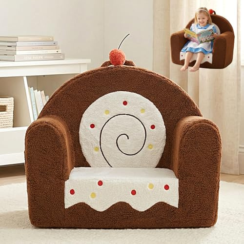 OUOZZZ Toddler Chair & Kids Chair, Cake Roll Sherpa Plush Foam Sofa Couch Gift