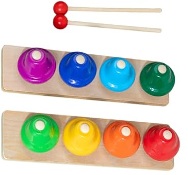 Musik-Handglocken-Set, 8 Noten, bunte Schreibtischglocken, Schlaginstrument