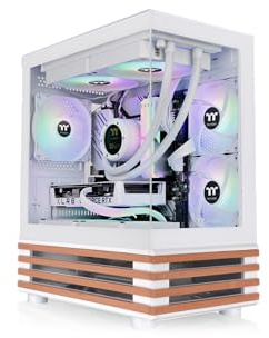 Thermaltake View 170 WS ARGB Snow White | Micro-ATX Mini-Tower | 3X 120mm ARGB Lüfter | Tempered Glass | AIO bis 280mm | leiser Airflow | Weiß