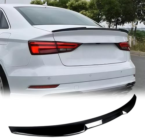 MUTUSAISI Aileron becquet arrière pour Audi A3 S3 Berline Limousine III 8V 2013-2020,Noir Brillant de Coffre Spoiler de Course Accessoires