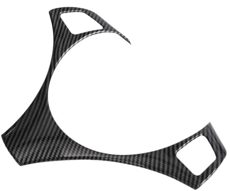 LatoYard Auto Lenkrad Verkleidung Abdeckung Trim Aufkleber für BMW 3 Series E87 E90-E93 2006-2012, Carbon Fiber Schwarz, aus ABS-Material
