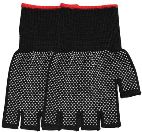 GLEAVI 2 Stück Fingerlose Arbeitshandschuhe aus Nylon Dicke Rutschfeste Lager und Schutzhandschuhe für Fahrer und Handwerk Strapazierfähig und Flexibel