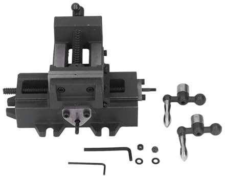 Slide Machine Vise 3in Cast Steel High Accuracy Bench for Milling Drilling Precise Clamping Force
