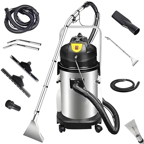 Kommersiell mattvättmaskin, 30L/40L/50L Professionell kommersiell 3-i-1 mattvättmaskin golvborste extraktor dammsugare tvättmaskin bärbar mattvätt våt och torr 40L