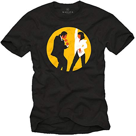 MAKAYA Magliette Uomo - Mia & Vincent Dance Pulp Fiction