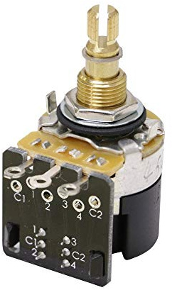 CTS Push Pull DPDT Pot 500k Audio Taper, Spilt Shaft (24 Spline)