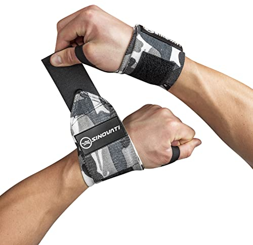 SinOVATI Handledsstöd sport, handledsstöd för fitness, crossfit, kalisthentics, styrketyftning, bodybuilding, handledsskydd (stark, kamouflage)