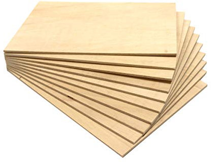 CHELY INTERMARKET Tableros Contrachapado Abedul 30X40 CM 4 MM Pack 6 Unidades Madera Natural Corte Láser CNC Manualidades Pirograbado Modelismo Decoración Artesanía Tablero Bricolaje Precisión