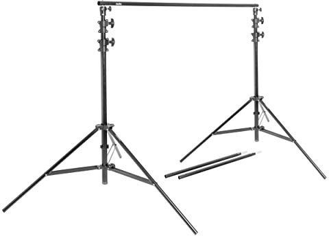 Pixapro Telescopic Background Stand Photography Lighting C Stand Projector Video Webcam Mini Ring Light Streaming Studio Screen Boom Arm (3.2m x 3m, Single)