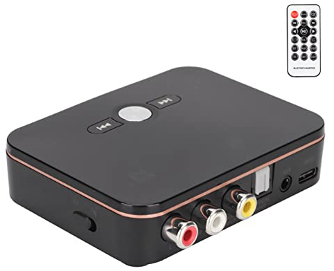ciciglow Receptor Bluetooth 5.0 M8, Adaptador Bluetooth de Baja Latencia con Pantalla Digital, Batería Integrada de 500 MAh, Fibra óptica Digital, Coaxial, Función NFC Mejorada