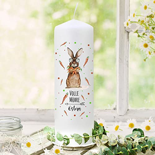 Osterkerze Kerze Frühling Hase Häschen mit Spruch Volle Möhre Ostern Deko Geschenk Ostern ok02 ilka parey wandtattoo-welt®