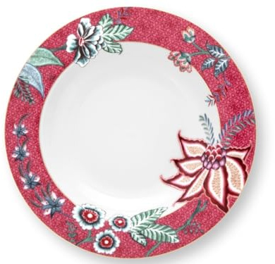 Pip Studio Flower Festival Teller tief Dark pink 21,5 cm