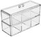 2 Couches Organisateur Maquillage avec couvercles, Rangement Maquillage 2 Niveaux Organiseur de Maquillage Transparent 3 Compartiments Acrylique, Rangement Make up idéal