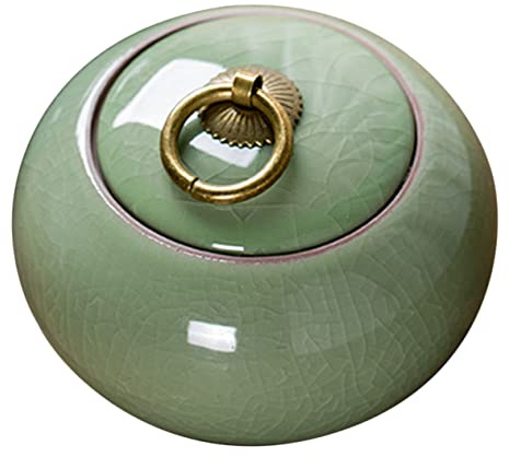 HEMOTON Caja De Té De Cerámica Con Tapas - Tarro De Galletas, Tarros De Almacenamiento De Alimentos, Contenedores De Porcelana Para Té A Granel