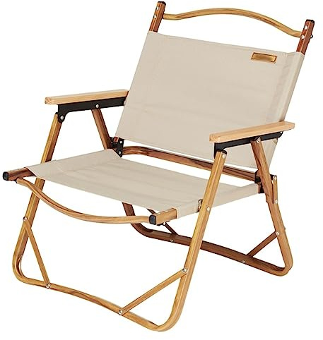 NUBAGG Klappbarer Outdoor-Stuhl In Khaki Mit Aufbewahrungstasche – Lounge-Stuhl-Möbel, Robustes Aluminium, Tragbar, Faltbar, Angelstuhl, Ideal for Camping, Picknick, Park, Reisen, Strand